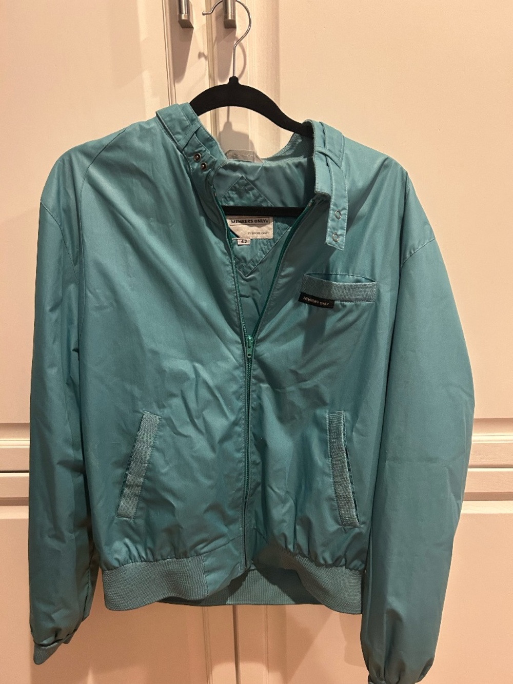 Members only jacket size 42 teal Unisex